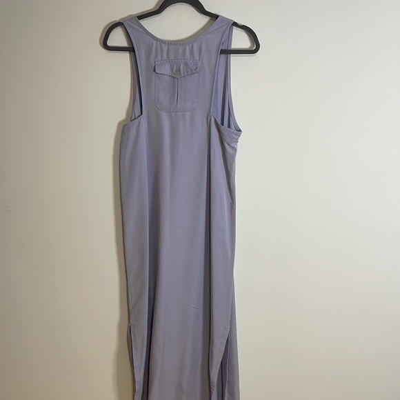 VTG 90s Bill Blass Dress Small Purple 100%Lyocell Maxi Overall Pinafore Lavender - Picture 7 of 14